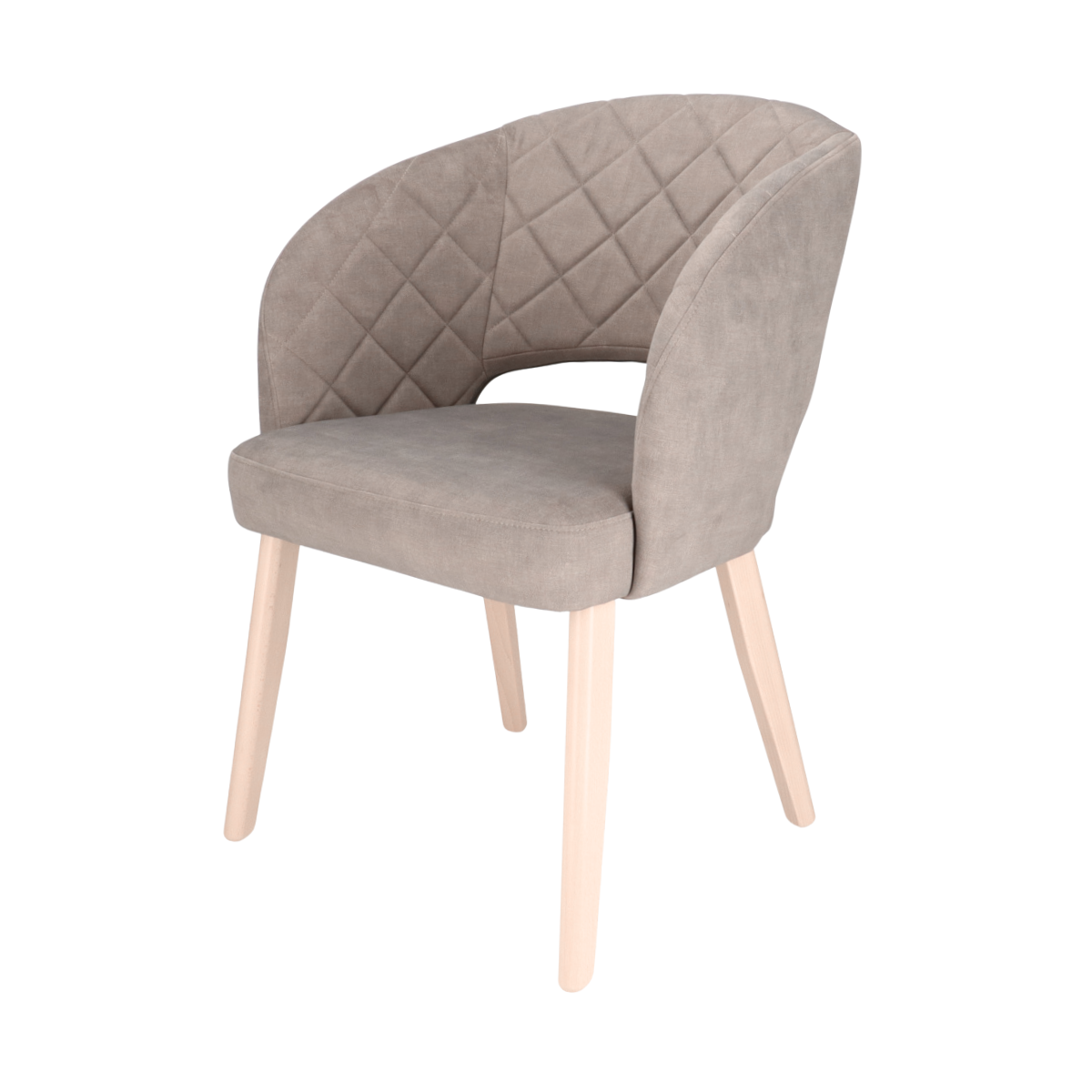 DN AMANDA  Grey, Taupe classic Upholstered indoor bar stool